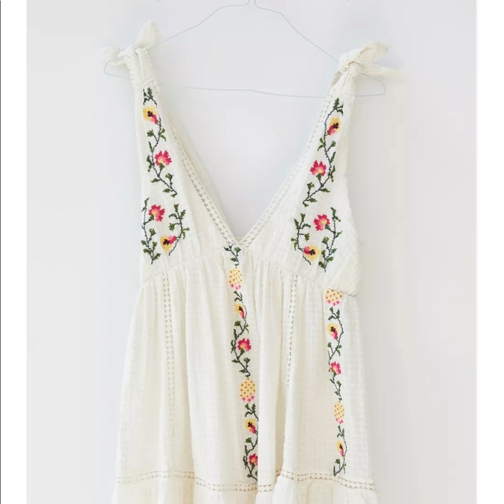 Urban White Embroidered Dress